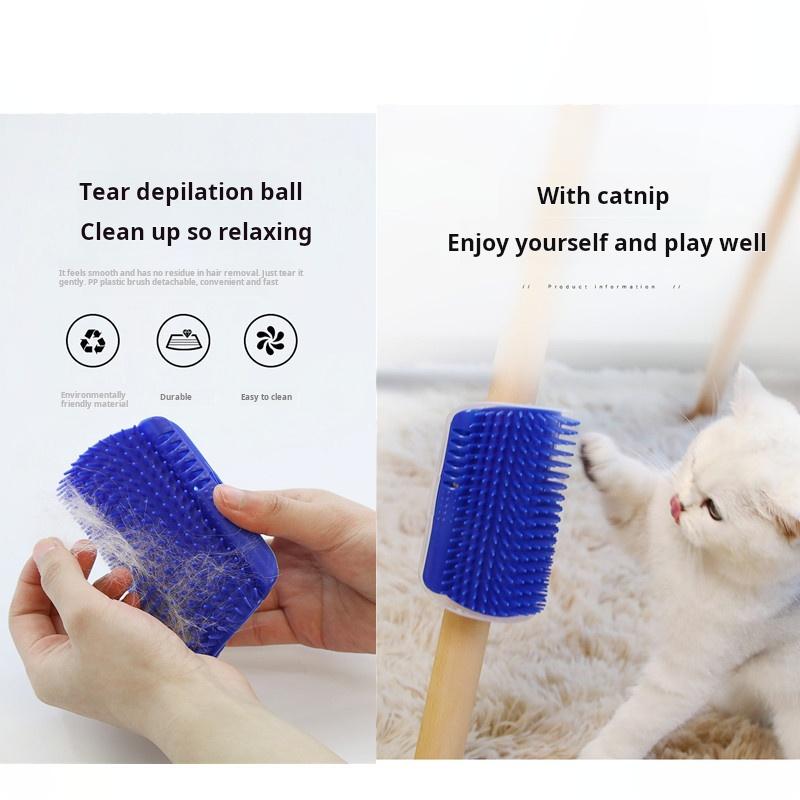 Cat Scratching Device Cat Massage Brush Rubbing Durable Pet Grooming Brush Pet Supplies Self-combing Brush Suitable Wall Corner  Delicate Jewelry