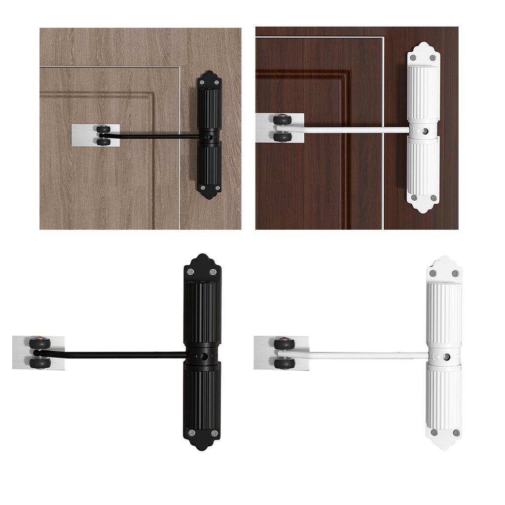 Automatic Door Closure Adjustable Strength Door Mechanism Smooth & Quiet Closing Metal Perfect for Home & Business Use