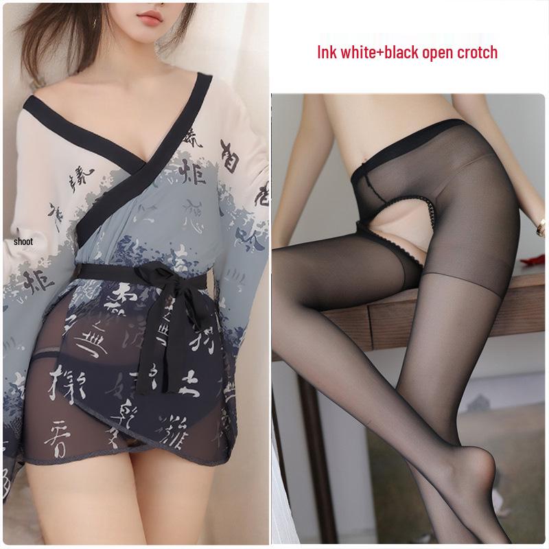 Японское кимоно-нижнее белье - Соблазнительная шифоновая ночная сорочка для женщин