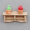 Wooden Dollhouse Storage Rack Miniature Dollhouse Wooden Shelf Furniture  Living Room
