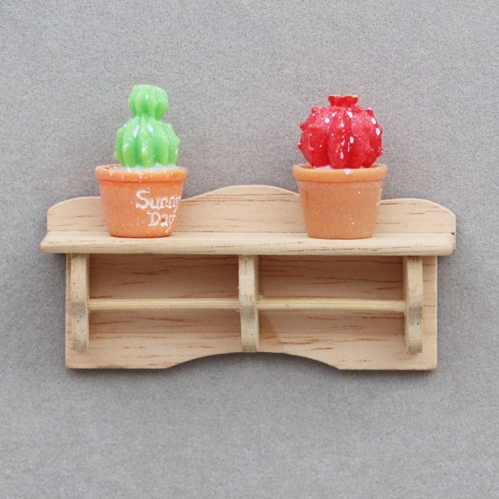 Wooden Dollhouse Storage Rack Miniature Dollhouse Wooden Shelf Furniture  Living Room