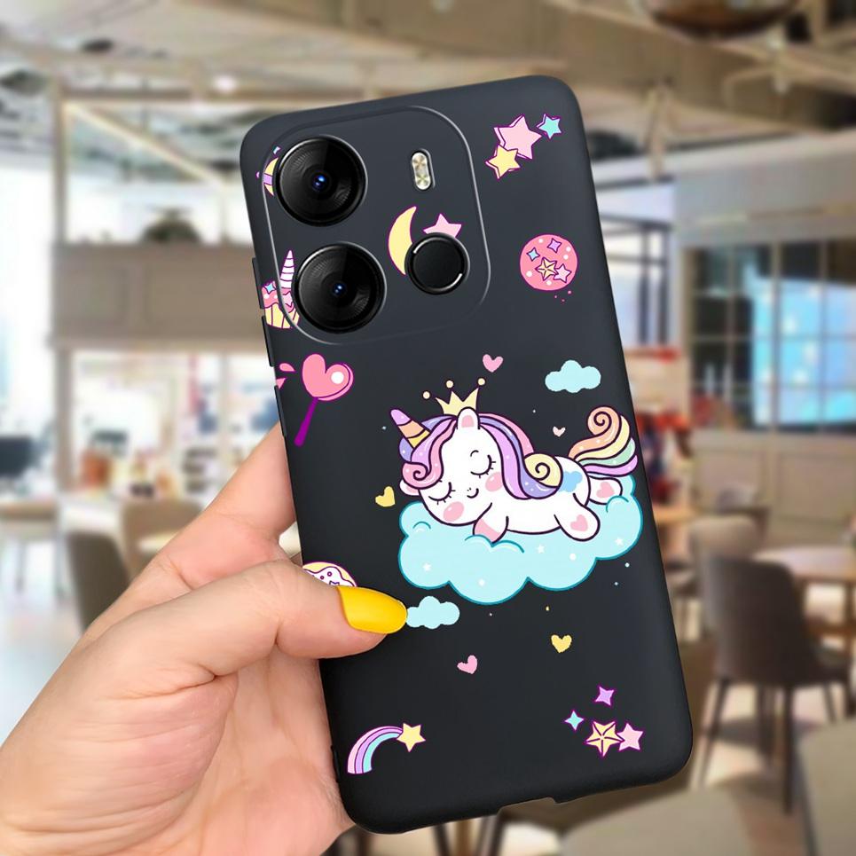 For Cover Tecno Pop 7 Pro Case Astronaut Dragon Silicone TPU Soft Back Cover Cases for Tecno Pop7 Pro BF7 Shockproof Bumper Capa