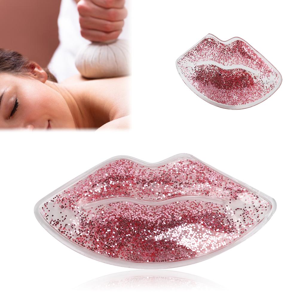 Gel Ice Pack LipShaped Reusable Reduce Swelling LeakageProof Hot Cold Compress Gel Pack