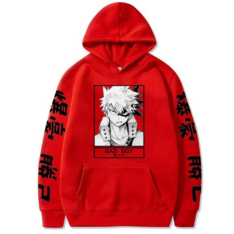 Горячие аниме My Hero Academia толстовки с капюшоном Bakugou Katsuki Printed Pullover Oversize Unisex Sweatshirts Casual Men Wpmen Streetwear Top