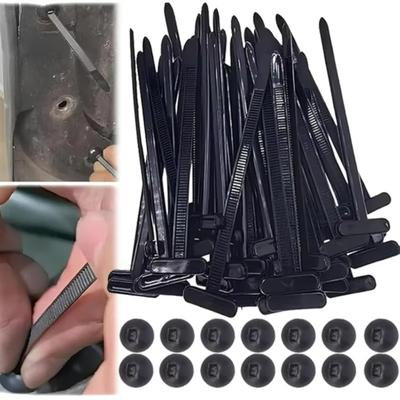 Нейлоновая универсальная пряжка для кабельной стяжки Сверхпрочная нейлоновая держатель для кабельных стяжек на молнии Многоцелевые пластиковые кабельные стяжки Автомобиль
