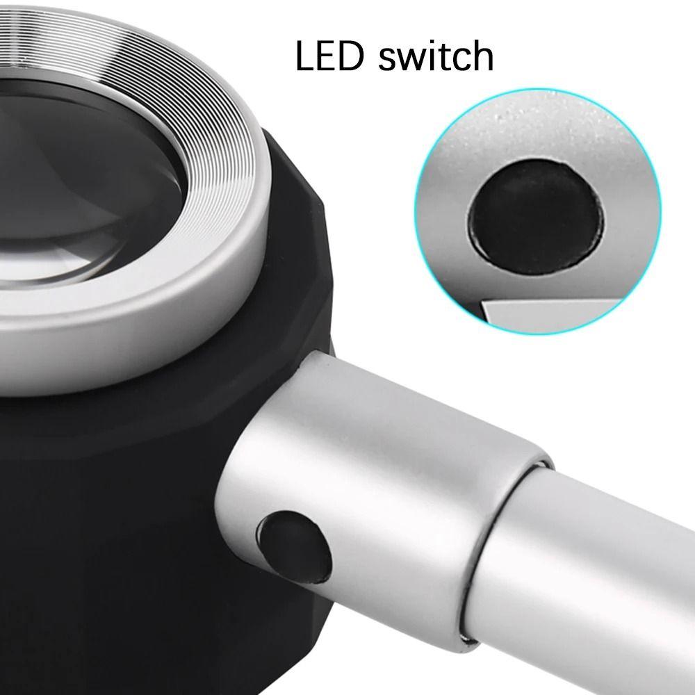 with 3 LED Lights Optical Glass Magnifying 45X Jewelry Loupe Magnifier Microscope