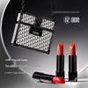 Charming Chain Small Leather Bag with Mirror: Set of Three Lightweight, Soft Matte Lipsticks