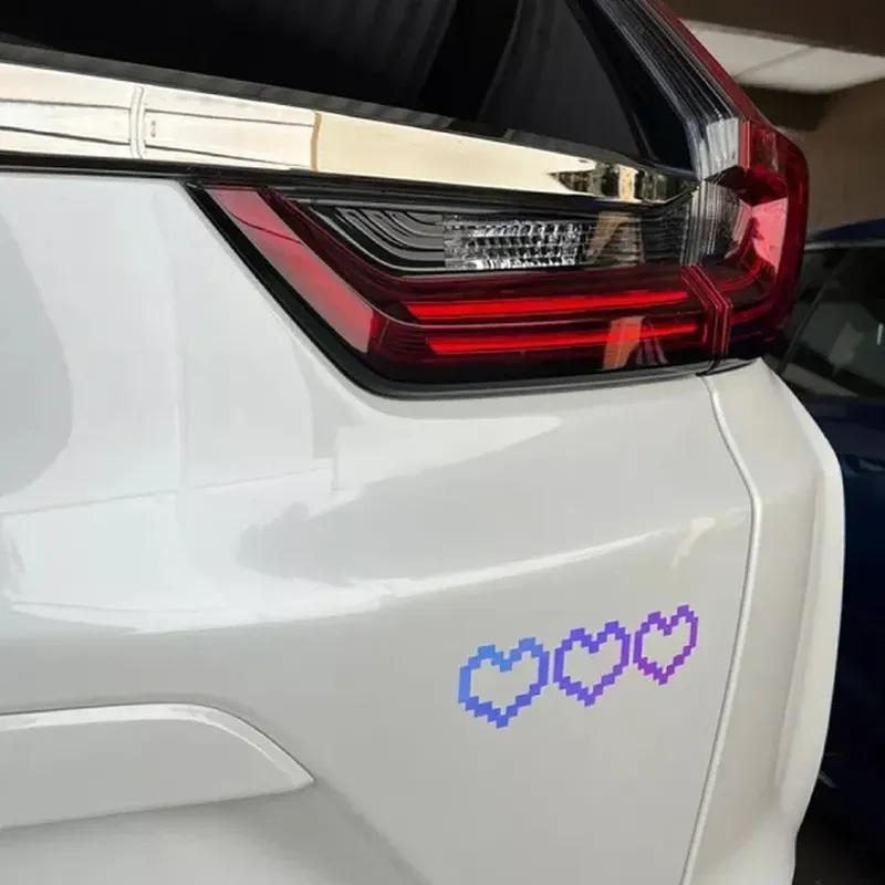 PVC Waterproof Heart Sticker For Car Laptop Window Motorcycle Vinyl Decal Mosaic Heart Love Car Stickers For Car Window 6Pcs/set