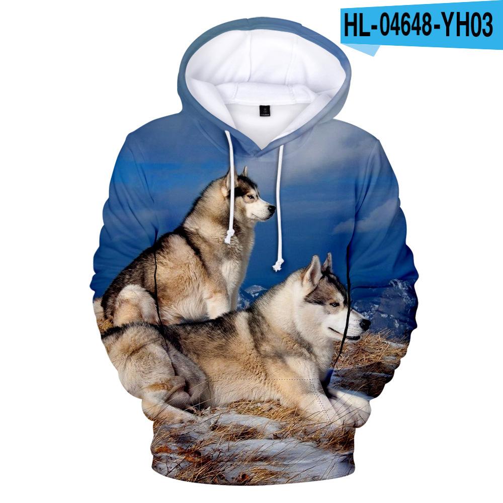Толстовка с капюшоном для женщин и мужчин с 3D принтом собаки и хаски, уличная одежда, пуловер в стиле хип-хоп, куртка с капюшоном, мужская повседневная спортивная одежда