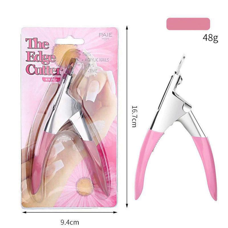 Маникюрные острые U-образные ножницы кусачки для ногтей из нержавеющей стали фототерапия наращивание ногтей обрезка французские ножницы