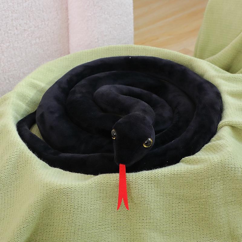 Имитация гигантского питона, плюшевая игрушка, длинная змея, желтый, оранжевый, зеленый питон, плюшевая игрушка, украшенный дом, праздничное украшение, трюк, реквизит