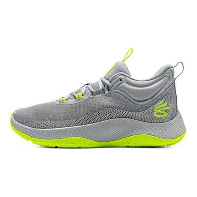 Curry HOVR Splash Модные Универсальные Амортизирующие Нескользящие Износостойкие Баскетбольные Кроссовки Мид-Топ Мужские кроссовки Серо-зеленые 3024719-104