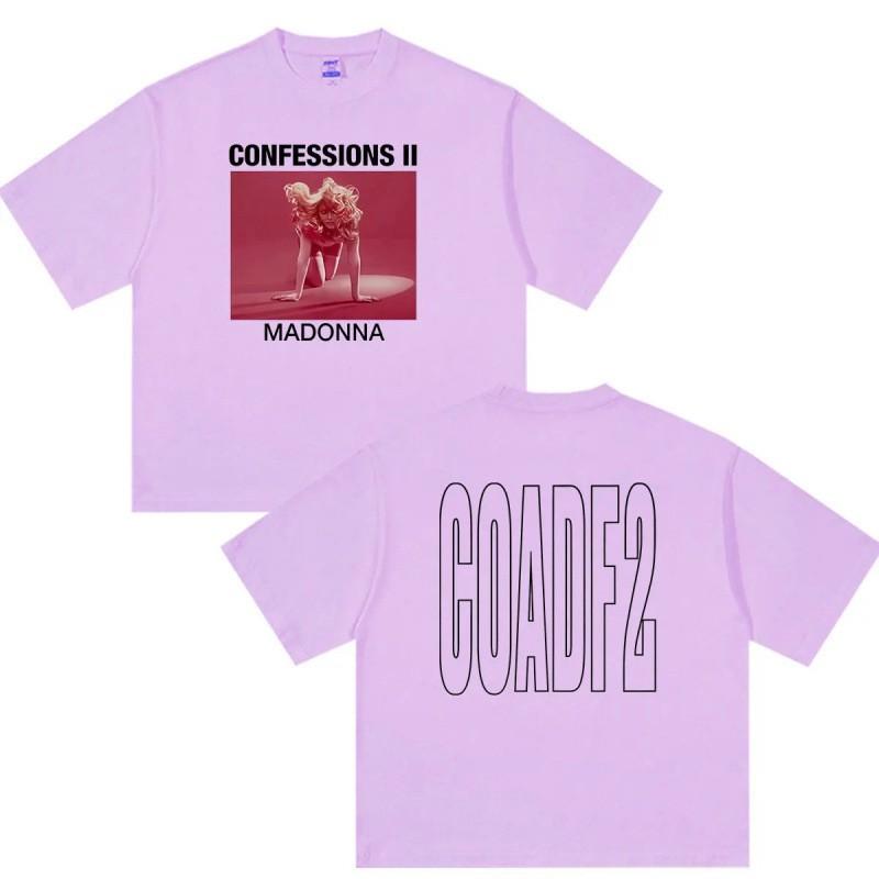 Madonna Confessions II Tour 2026 Graphic Tee Mens Cotton Short Sleeve T-Shirt Streetwear Casual