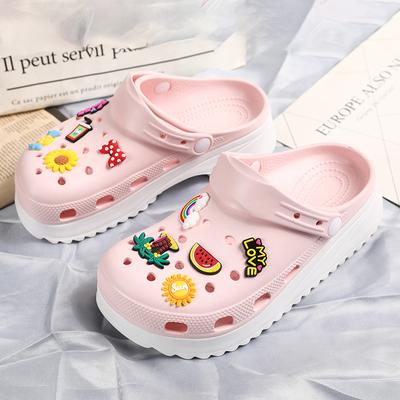 2022 Модные розовые женские сабо на платформе, летние садовые туфли на плоской подошве, удобные дизайнерские сандалии для женщин, Sandalias De Mujer