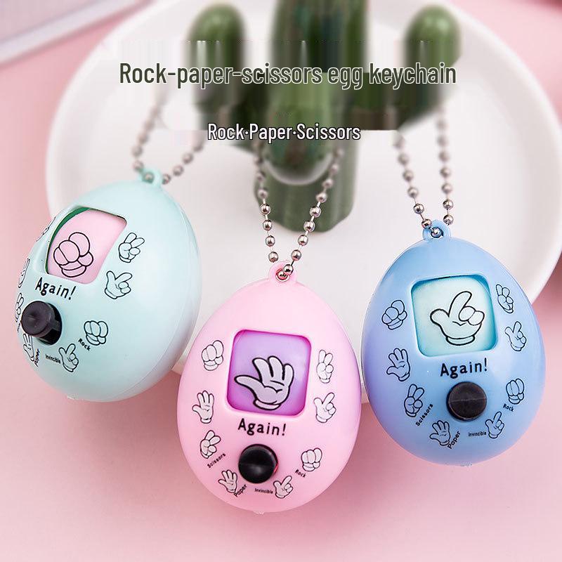 TikTok Style Rock-Paper-Scissors Egg: Creative Pendant Novelty Toy for Fun Duels