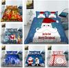 Christmas Home Bedding Set Santa Claus Pattern Bedding Set Bedding Set Quilt Cover Pillow Case Single/Double Bed 2/3 Bedroom Decoration