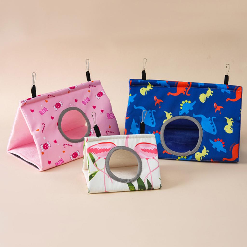 Зимнее Теплое Гнездо для Птиц Дом Попугай Подвесной Гамак Плюшевый Навес Хижина Клетка для Зябликов Птицы Укрытие Спальное Место Теплые Качели