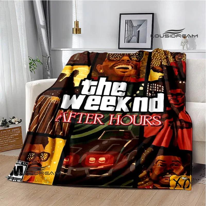 Пледы с принтом певца The Weeknd Фланель Теплый плед мягкий и удобный домашний дорожный постельный плед пледы для пикника подарок на день рождения