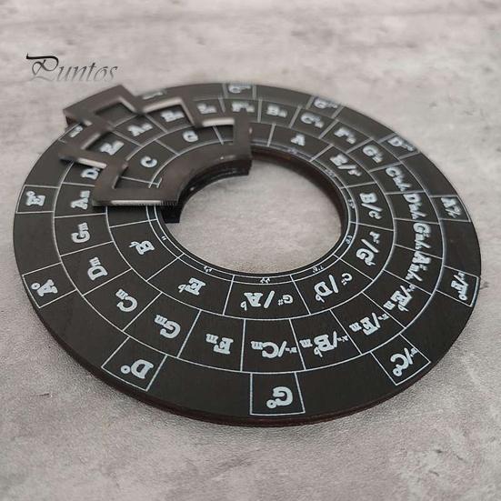 Колесо аккордов для гитары Колесо квинтового круга Портативный инструмент для создания мелодий Простой в использовании инструмент для изучения теории музыки для музыкантов Написание песен