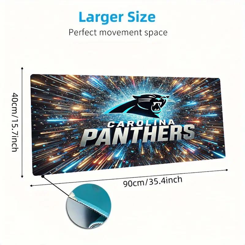 Carolina Panthers Logo Color Mouse Pad Large Gaming Table Cushion Non-slip Laptop Tablet Big Mousepad XXL Mat Mini PC Playmat With Lock edge