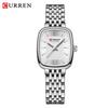 CURREN Brand Rectangle Ultrathin Nordic Bauhaus Simple Design Japan Quartz Lady Fashion Stainless Steel Watches for Women