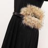 PU Leather Leather Fur Belt Spicy Girl Style Y2K Waistband Simple Plush Belt  Female/Girls