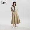khaki five-pocket a-line