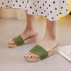 Модные летние новые сандалии с круглым носком, противоскользящие, износостойкие, с толстой подошвой, женские тапочки с мягкой подошвой
