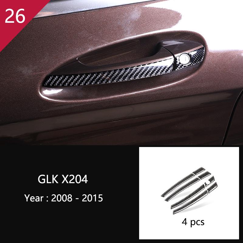 Углеродное волокно для Mercedes Benz GLK X204, внутренняя панель переключения передач, AC CD, панель, дверной подлокотник, отделка, наклейка на автомобиль