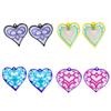 Beautiful Earrings Necklaces Keychains Pendant Mold Flexible Heart Shape Pendant Silicone Mold for Jewelry Studios