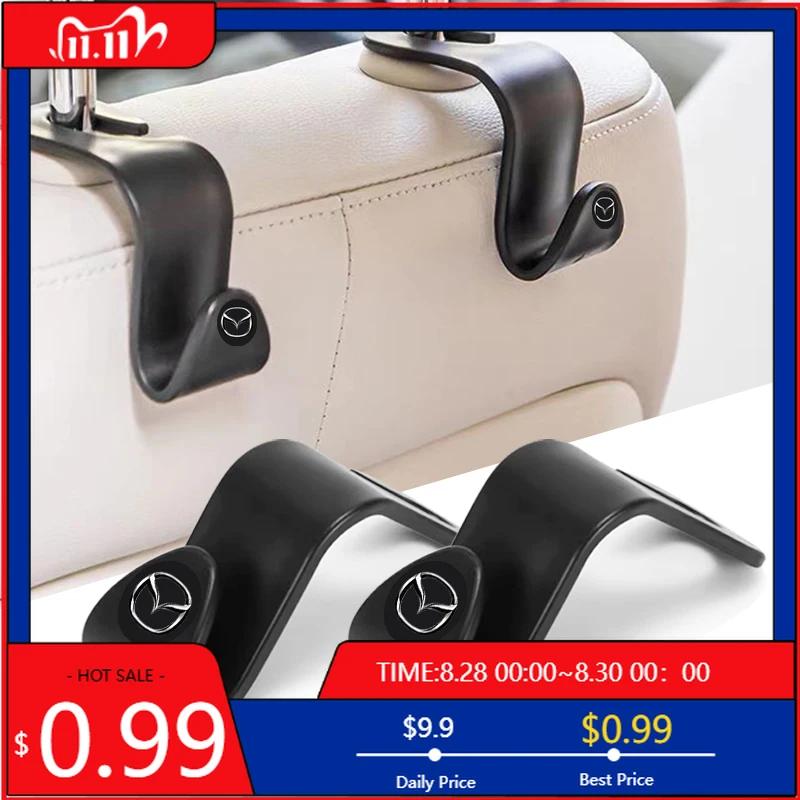 2025 Hot Car Headrest Hooks Hanger Bags Seat Back Holder Clips Auto Fastener Hooks Storage Interior for Mazda Alexa CX4 Car Acce