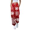 Женские повседневные модные рождественские принтованные повседневные спортивные брюки с эластичной талией и завязками на шнурке