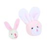 Mini Cute Bunny Head Plush Dolls 5Pcs Fluffy Rabbit Ornaments for DIY Scrapbooking Brooch Making Craft Decor Supplies