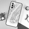 Лондонская сельская эскизная городская карта Чехол для Samsung Galaxy A54 A34 A24 A14 A12 A22 A32 A42 A52 A72 A52S A51 A71 A13 A53