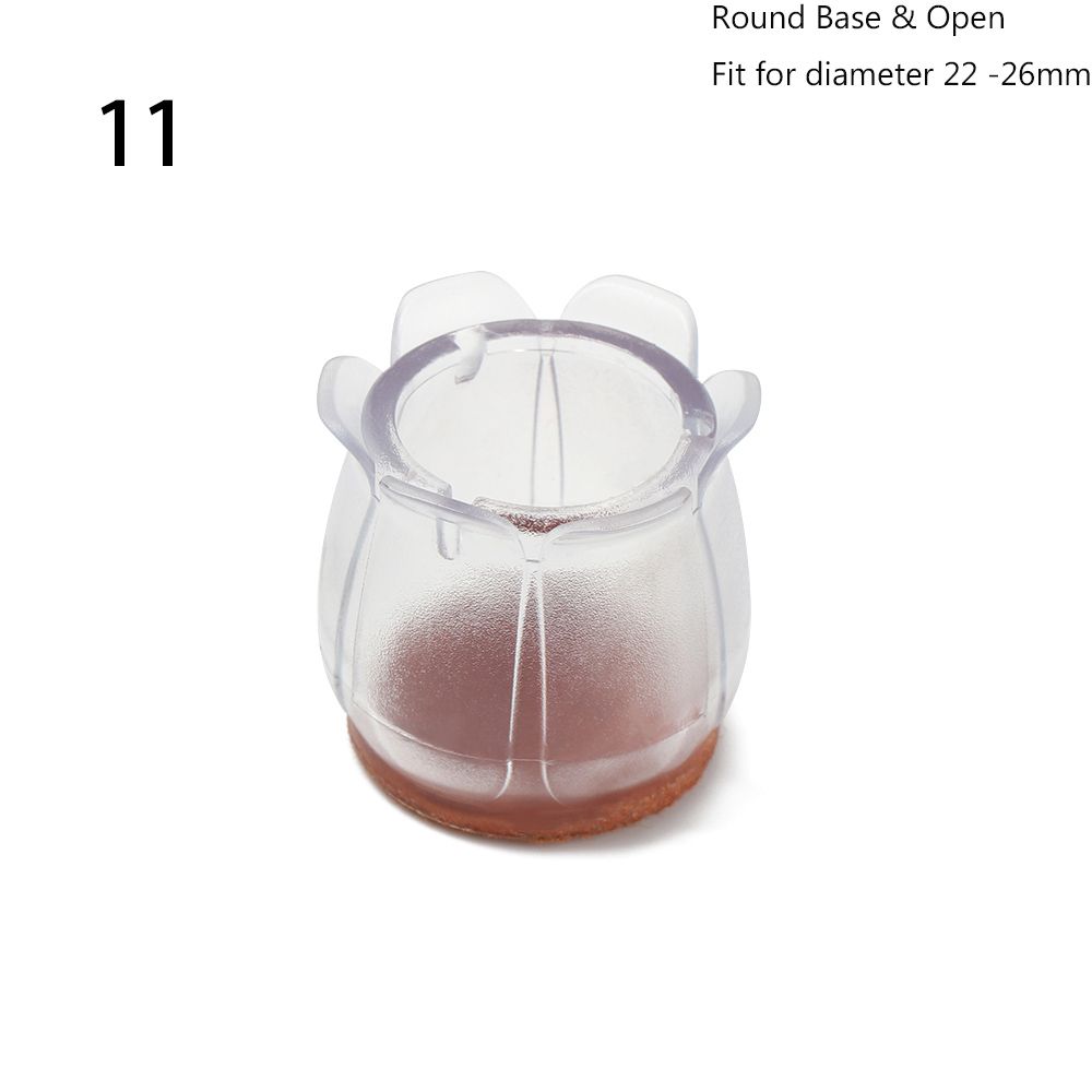 12Pcs/lot Thick Wear-resistant Silicone Floor Protector Chair Leg Caps Anti-slip Pad Table pads