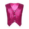 Womens Glitter Sequins Vest Pointed Hem Waistcoat for Jazz Dance Choir Performances