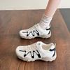 Mesh Breathable Color Matching Women's Shoes Summer New Student Fashion Sports Shoes Versatile Lace-up Casual Shoes Women
