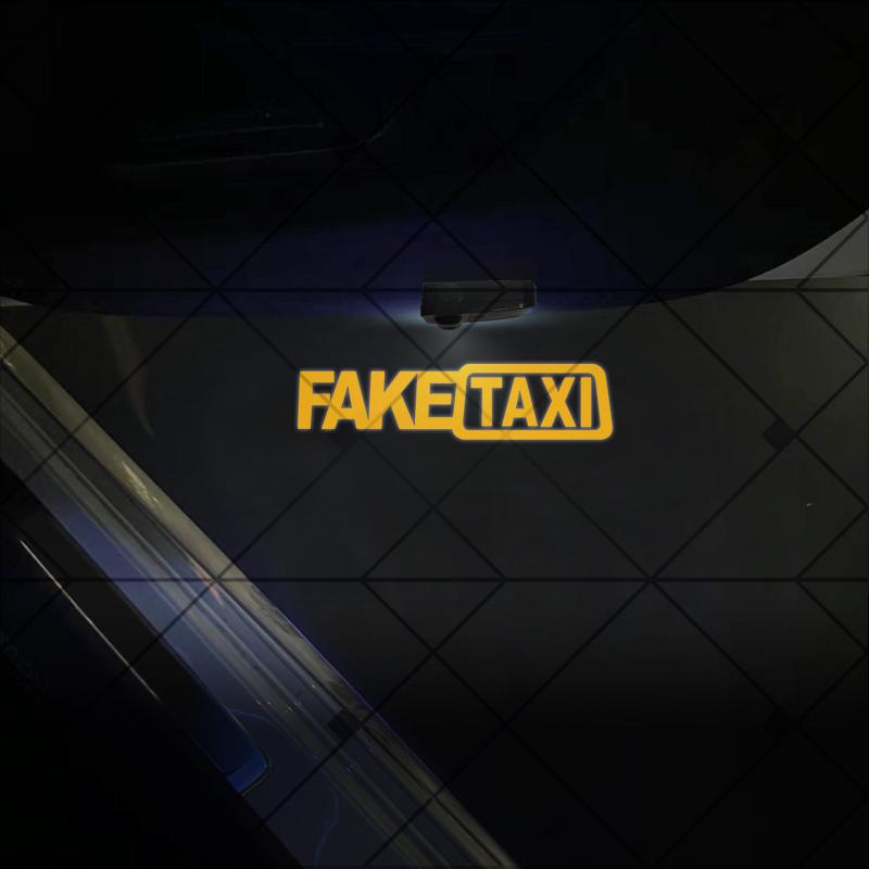 AANA1 1/2Pcs For Fake Taxi Logo Skoda Opel Ford Subaru Kia Hyundai Dacia Car HD Projector Lamp LED Auto Door Welcome Light Accessories