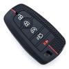 Чехол для ключа автомобиля из силикона и кожи для Ford Explorer Mustang Fusion Escape F150 F250 F350 F450 F550 Ford Raptor 5 кнопок