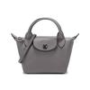 Le Pliage Cuir Минималистичная Мода Однотонная Кожа Ягненка Сумка-пельмень Сумка-тоут Наплечная Сумка Через плечо Мини Женские сумки Голубино-серый 10147757P55