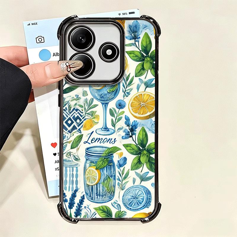 Летние Фрукты Лимон Мягкий Чехол Для Телефона Для Xiaomi Poco X7 X8 Pro Max X6 X5 X3 F8 Ultra F7 M8 M7 M5S Redmi 15C 15A 15 14C 13C 12C 13
