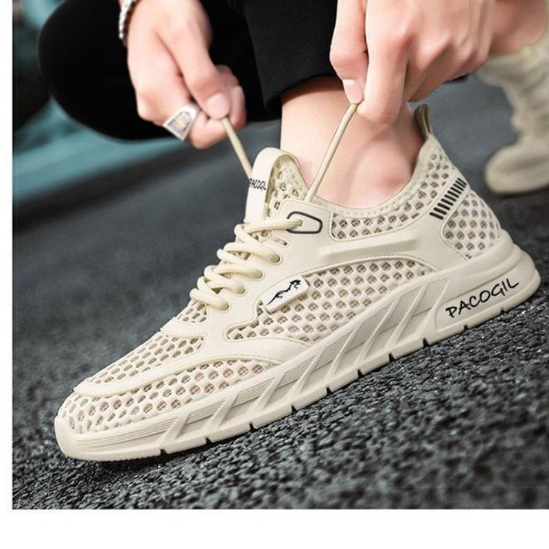 Мужская обувь, летняя, дышащая, сетчатая, легкая, сетчатая, с тонкой, мягкой подошвой, для бега, повседневная, спортивная, Tide Shoes