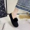Low Top Woolen Cotton Shoes Women 2024 Autumn and Winter New Flat Comfortable Soft Sole Large Size Cotton Shoes