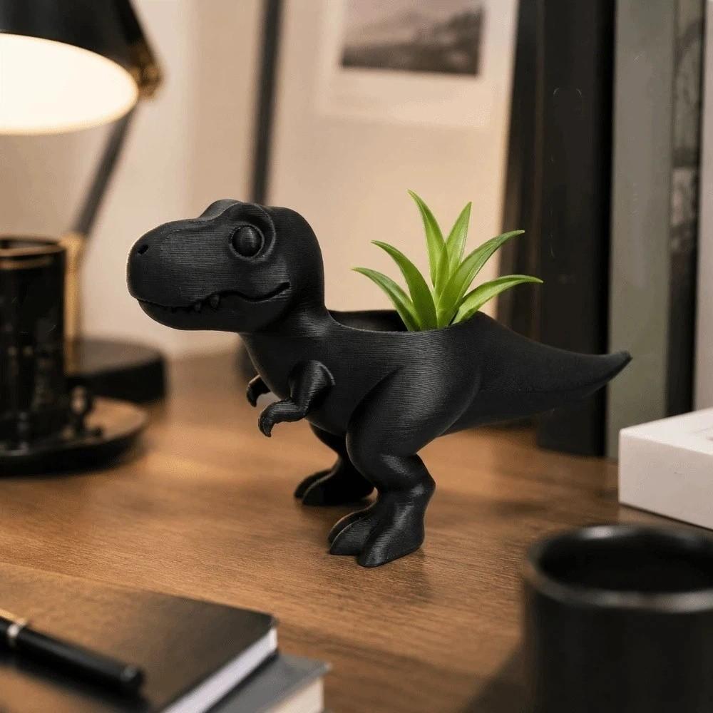 Украшения Растение Горшок 3D Печать Тираннозавр Горшок для Растений Хранение Мини Горшок для Растений Офис