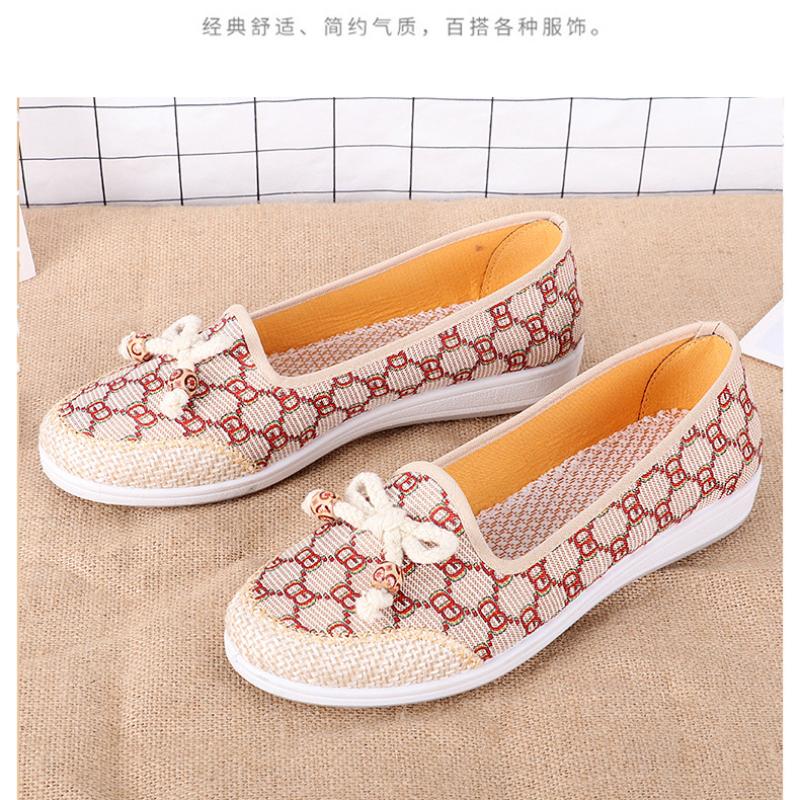 Новые туфли из ткани Old Beijing, женские туфли с односторонней мягкой подошвой, нескользящие, для мам на каждый день, дышащая обувь из ткани