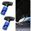 Pack-2 Car Hood Prop Rod Tool Struts Clamp, Vehicle Support Rod Retainer, Universal Snap-On Anti-Pinch Automotive Suppor Accessories (Blue)