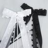 Прямой День святого Валентина Прозрачная кружевная кайма Прозрачная пряжа Лента, Подарочная упаковка для цветов Любовь Серпантин Бант