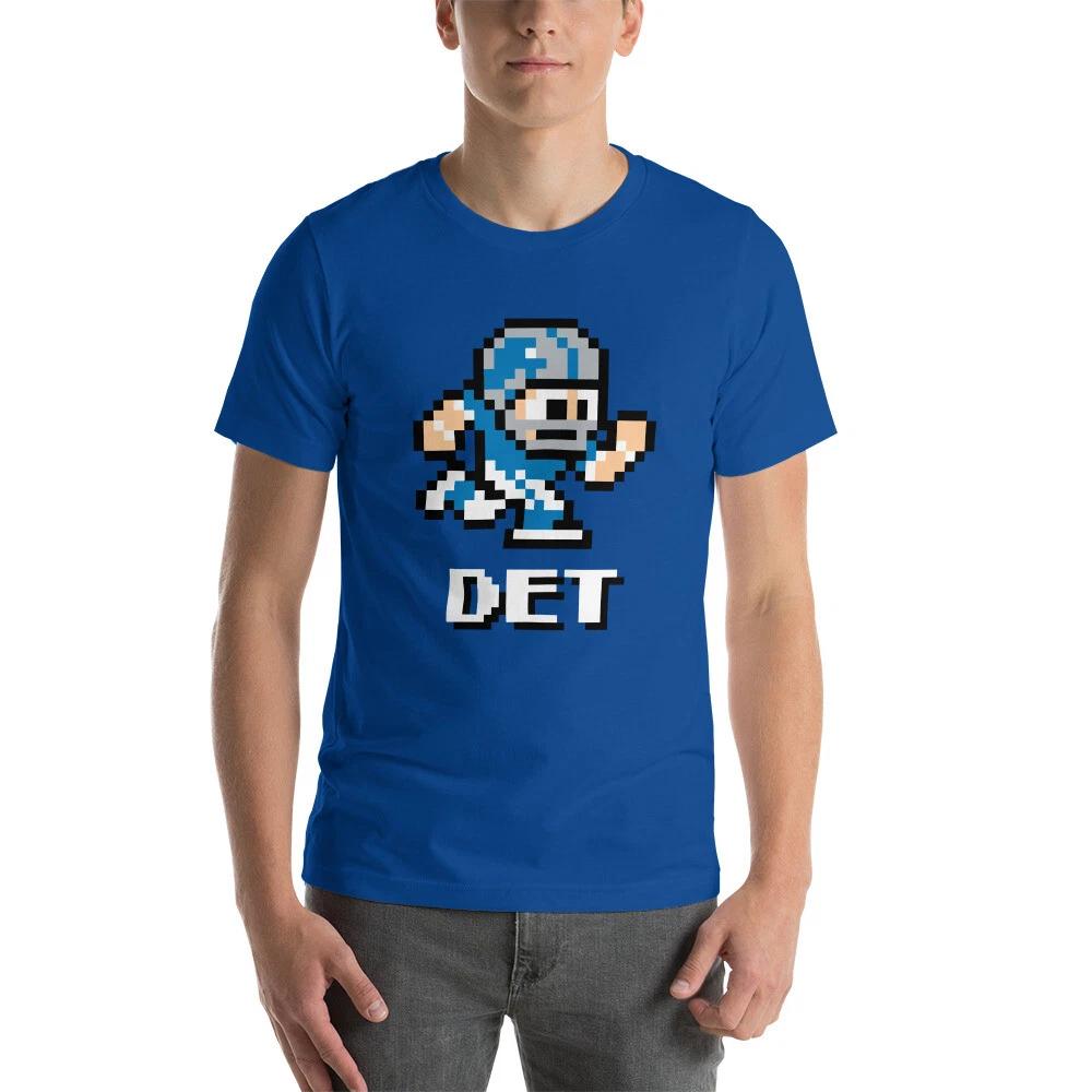 Detroit Lions NES Football Player 8-bit Tecmo Super Bowl Nintendo T-Shirt