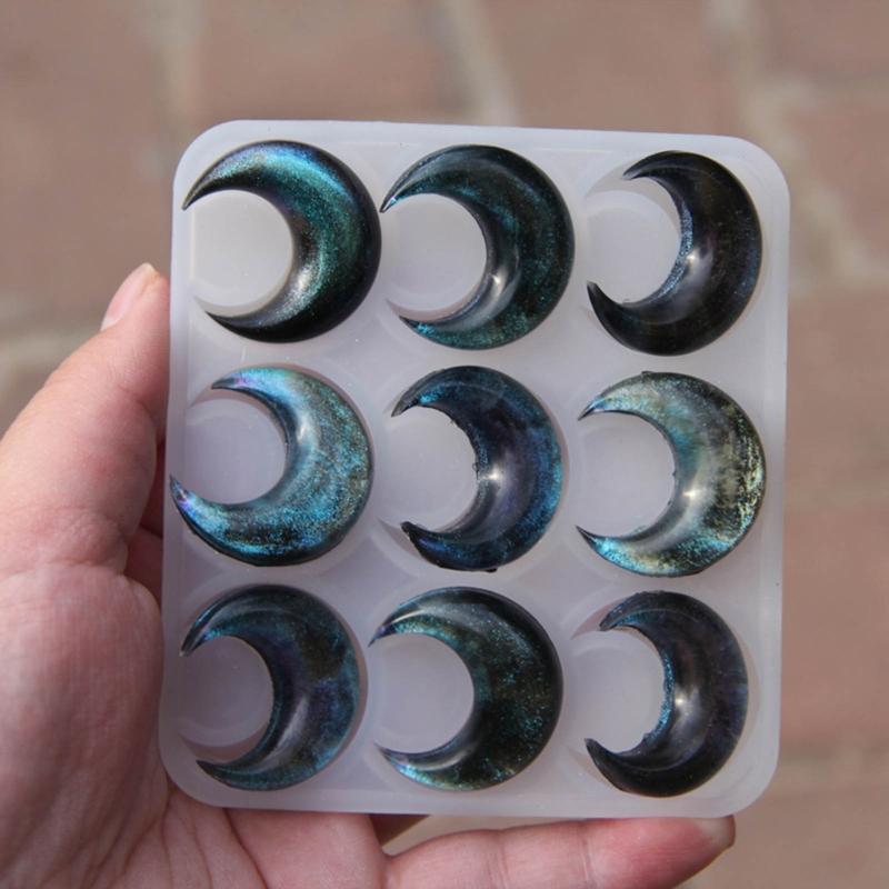 Силиконовая форма для кулона «Луна и полумесяц» Уникальные формы для изготовления ювелирных изделий из хрустальной смолы для энтузиастов