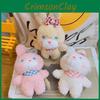 Rabbit Keychain Teddy Cute Cartoon Plush Toy Girls Kid Backpack Hanging Ornament